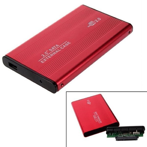 【USB 2.0対応】【アルミ ケース】 2.5 インチ HDD SSD ハード ディスク 外付け SATA 2.0 USB 接続 【レッド】 余った ハードディスク を 有効 活用 Windows 2000/Windows 98/ XP /Vista/ 7/ 8/10,Lunix,Mac OS 9.1/10.8.4以上などシステムを対応