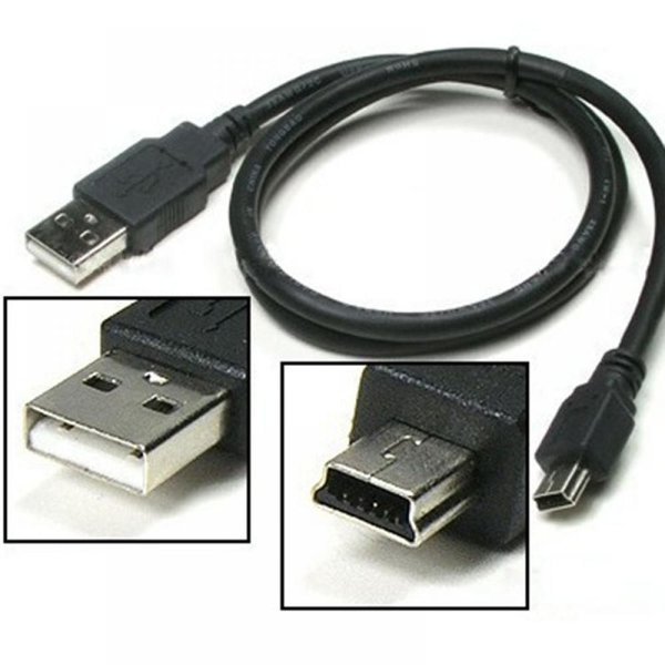 【2本セット】ワイヤレス PS3 コントローラー 対応 充電器 USBケーブル 0.8m USB タイプA から ミニ5ピン USB タイプB 接続ケーブル