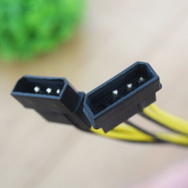 【CPU電源変換ケーブル】 電源変換ケーブル IDE 4ピン から CPU 8ピン へ 変換ケーブル 18cm 【管理番号3】