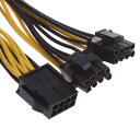 【GPU電源変換ケーブル15cm】新品 PCI-E 電源変換ケーブル CPU 8ピン から PCI-E 8(6+2)ピンx2へ CPU 8ピンからPCI-E 8(6+2)ピンx2へ変換ケーブル(2)