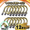 【GPUケーブル】新品 PCI-E マイニングケーブル GPU 6ピン オス から GPU 8(6+2)ピン オス 電源ケーブル 50cm x12本セット お得...