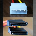 新品 ペリフェラル IDE (オス) ⇔ SATA 電源 (メス)x2 分岐ケーブル 変換 ケーブル ...