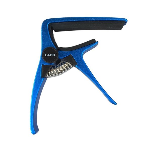 【AROMA AC-20】 ブルー 高品質 新品 ウクレレ ギター カポ エレキ アコギ 片手で装着可能なバネ式。