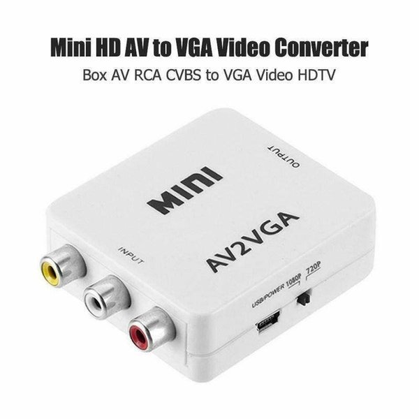 【万能コンバータ】 AV【PC/DVD】から VGA【TV/モニター】へ出力する為の変換コンバータ コネクタ 【AV..