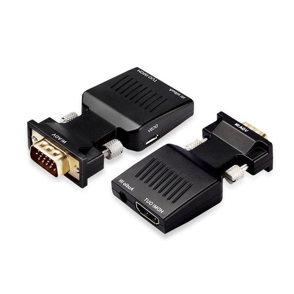 【VGA2HDMI】 VGA【PC/DVD】から HDMI【TV/モニター】へ出力する為の変換コンバータ コネクタ Audioケーブルセット