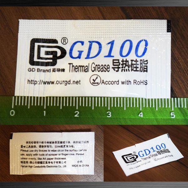 ご覧いただきありがとうございます 高品質・高画質 有名メーカーのGDブランド GD100高性能CPUグリス CPUヒートシンクグリスス 使い切りタイプ 新品の出品です。 ■■■出品物■■■ 新品 GD100 高性能CPUグリス シリコングリス 使い切りタイプ ※個数については、タイトルに記載している個数になります。 添付写真に映っている物がすべてになります。 ■■■商品紹介■■■ 新品 CPUグリス シリコングリス サーマルグリス ヒートシンク 使い切りタイプ 【サイズ】横5cm-縦2.5cm 【素材】シリコングリス ■■■外装状態■■■ 新品未使用品の商品です。注意：モニター発色の具合により、実際の色味と異なる場合がございます ご覧いただきありがとうございます 高品質・高画質 有名メーカーのGDブランド GD100高性能CPUグリス CPUヒートシンクグリスス 使い切りタイプ 新品の出品です。 ■■■出品物■■■ 新品 GD100 高性能CPUグリス シリコングリス 使い切りタイプ ※個数については、タイトルに記載している個数になります。 添付写真に映っている物がすべてになります。 ■■■商品紹介■■■ 新品 CPUグリス シリコングリス サーマルグリス ヒートシンク 使い切りタイプ 【サイズ】横5cm-縦2.5cm 【素材】シリコングリス ■■■外装状態■■■ 新品未使用品の商品です。