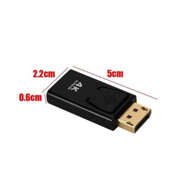 【4K】 【1個 】DP to HDMI 変換 アダプター ディスプレイ ポート 変換コネクタ 4K 対応 パソコンの出力側から HDTV などのHDMIポート 付きデバイスの入力端子 へ簡単に 変換