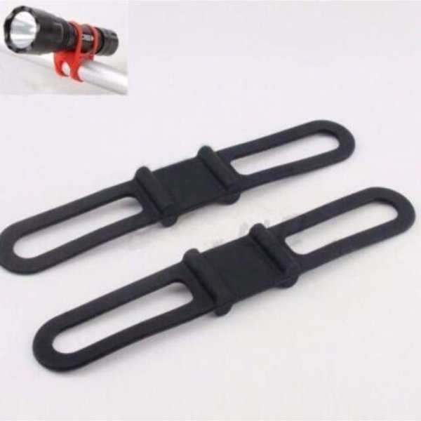 自転車ハンドルバーシリコンストラップバンド【ブラック】1本 サイクリングライフの便利アイテム