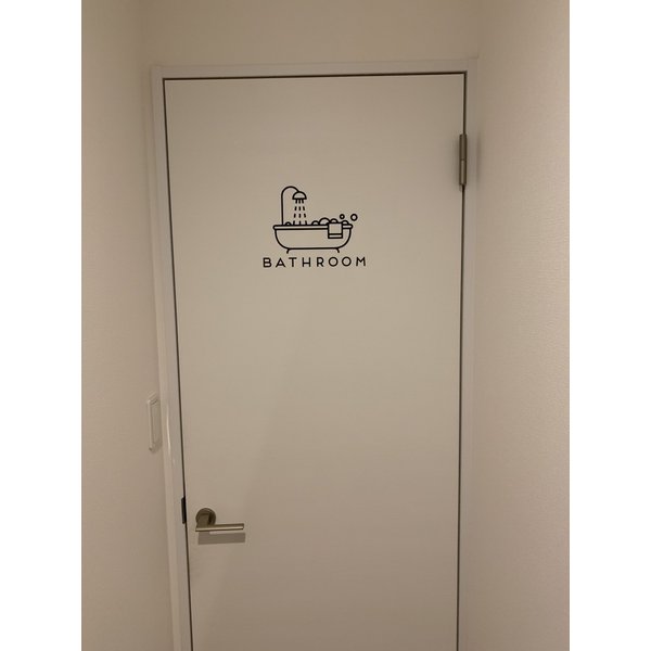 樂天商城 - BATHROON 可愛いウォール ステッカー シリーズ 【大人気】 サイズ 横25cm x 縦19cm 子供も喜ぶ 取り付け 簡単 お風呂 表示 ステッカー