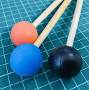 【ブルー】先端ゴム製 マレット mallet チャイム/木琴/音叉/ などに最適 【2本1セット】