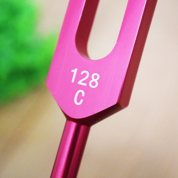【ピンク】 音叉 おんさ チューナー 128Hz チューナー ヒーリング 癒し 瞑想 リラックス マ