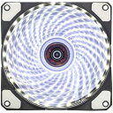 【ホワイト】カラー選択可能！ 33個のLED内蔵 ケースファン 静音 LED しっかり 冷却 PC 12V FAN 12cm タイプ