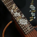 ギター 指板 フレット ボード イン レイ ステッカー【れんげ】 クールな 和風 柄 送付サイズ 縦 15.5センチ× 12.5センチ