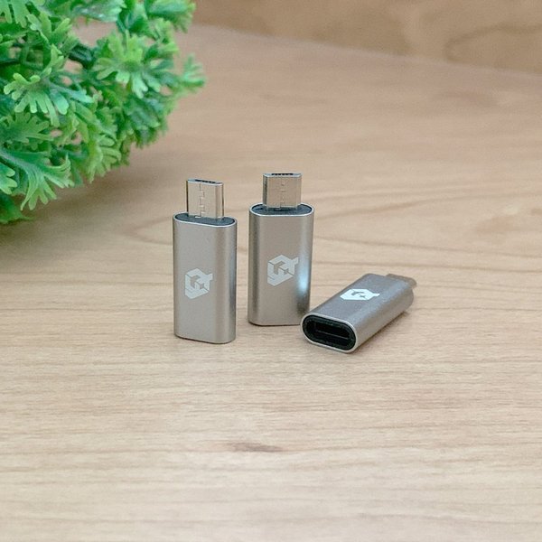 iPhone用 ライトニング ケーブル→ マイクロUSB 端子 に 変換アダプターx3個 【グレー】あったら便利 あったら便利 iPhoneの ライトニン..