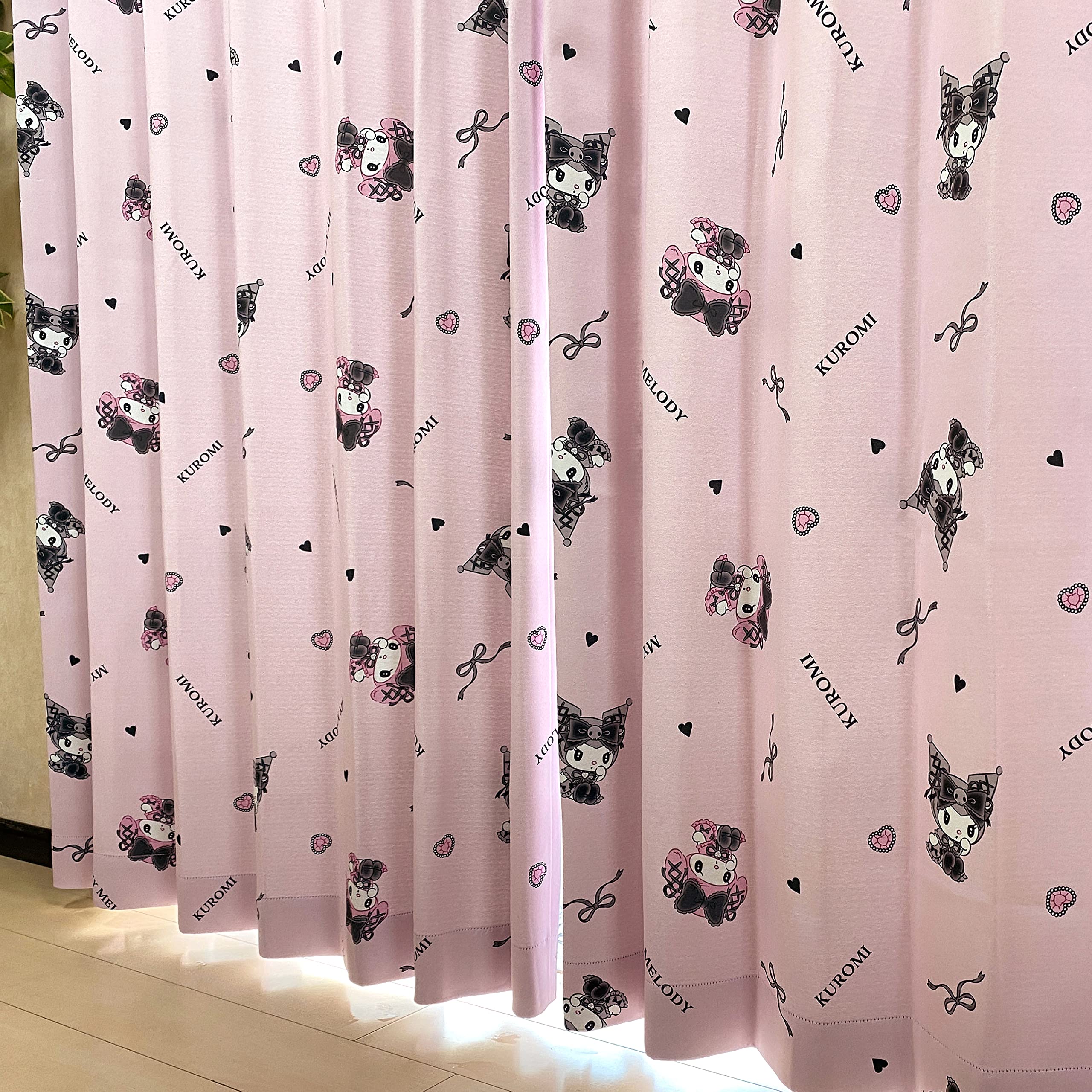 サンリオ(SANRIO) クロミ マイメロディ 真夜中のメロクロ 2級 遮光 遮熱 カーテン ...