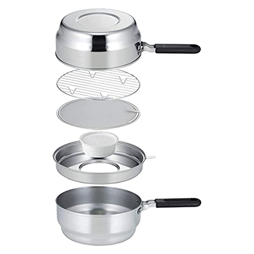 下村企販 天ぷら鍋 オイルポット らく揚げダブルポット 【日本製】 ステンレス 油をこせる 36555 燕三..