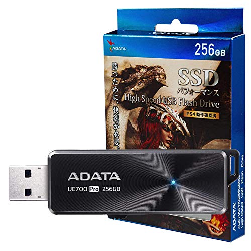 ADATA SSD パフォーマンス 256GB ハイスピード USB フラッシュドライブ UE700 Pro 最大読込速度：360MB/秒 PS