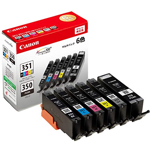 樂天商城 - Canon 純正 インク カートリッジ BCI-351(BK/C/M/Y/GY)+BCI-350 6色マルチパック BCI-351+350/6M