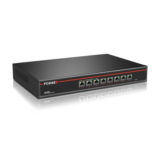 FOXNEO 10gbps スイッチングハブ 8ポート(全て10G RJ45) 搭載 個人や家庭向けのスイッチングハブ 10Gbオートネゴシエー