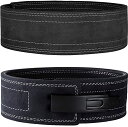 Zawick レバーアクションベルト パワーベルト トレーニングベルト レザー 革 筋トレ ベルト リフティングベルト S black