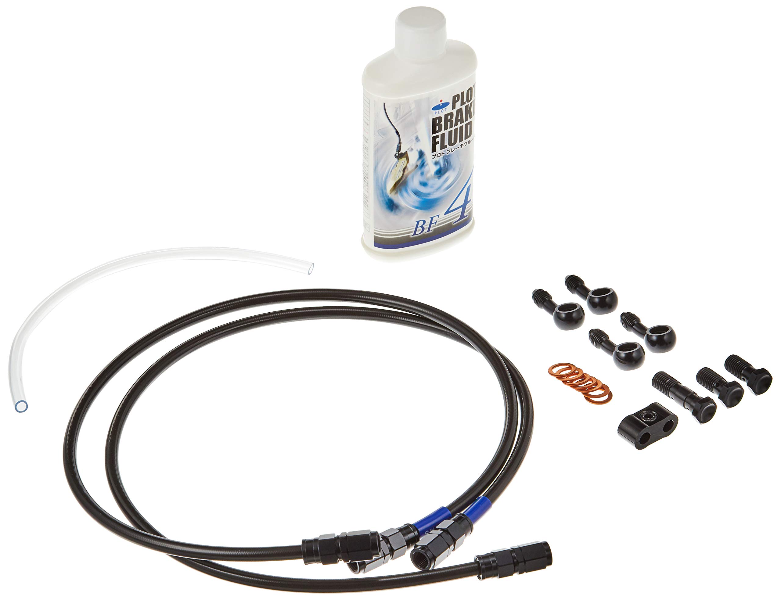 SWAGE LINE(スウェッジライン) フロントブレーキホースキット アルミ(ブラック/ブラック) ブラックスモ..