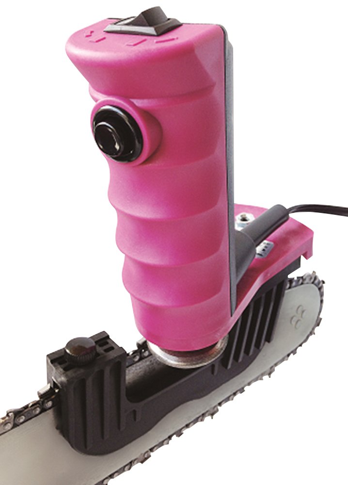 ・ 4.0mm&4.8mmセット・電源:100V・消費電力:100W・砥石径:40Φ・質量:610g・定格時間:30分説明 切刃とデブスゲージを同時目立 【右カッタを目立てする時】 チェーンソー本体を左に、ガイドバーが右になる様に置く 目立てスイッチは親指で押すと操作しやすい 【左カッタを目立てする時】 チェーンソーの向きは、そのまま動かさない 【注意】 ソーチェンの張りがゆるいと目立て時にガタつき、確実な正しい目立てが出来ません