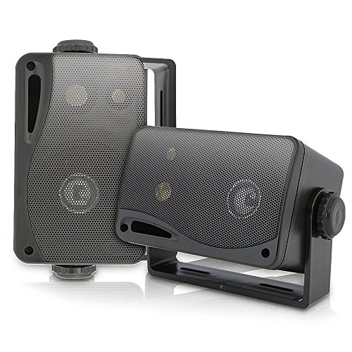 Pyle 3.5インチ3-Way防水型ボックススピーカー(ブラック/ペア)(※アンプは内蔵されていません) Pyle 3.5インチ3-Way防水型ボックススピーカー(ブラック/ペア)(※アンプは内蔵されていません)