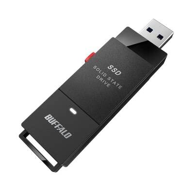 バッファロー ( BUFFALO ) USB3.2(Gen1) ポータブルSSD 500GB スティック型 SSD-PUT500U3-BKC