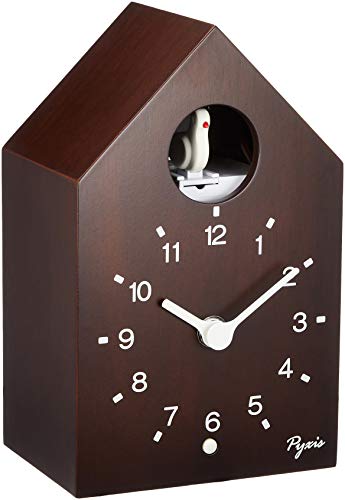 セイコークロック(Seiko Clock) 掛け時計 置き時計 兼用 アナログ かっこう時計 数取り PYXIS ピクシス 木枠 茶木地 NA6