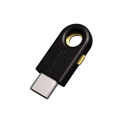 ・ブラック YubiKey 5C Y-243説明 Yubico - YubiKey 5C - 二要素認証(2FA)セキュリティキー、USB-Cで接続、FIDO認証 - オンラインアカウントを保護します。