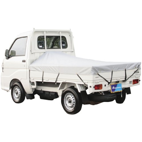 Rakuten - ボンフォーム(BONFORM) 荷台シート 防水 軽トラック用 シルバー 177X210cm ゴムバンド×12/アングルポスト固定用丸ヒモ×2