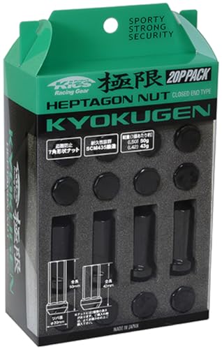 其它 - KYO-EI [ 協永産業 ] ホイールナット 極限 ナット M12X1.5 アルミ ブラック 42mm HPF1B4