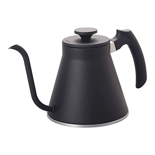 Ih/Gas Compatible - HARIO(ハリオ) V60ドリップケトル・フィット ガス火・IH対応 実用800ml マットブラック 日本製 プレゼント ギフト 贈り物 VK