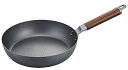 下村企販 鉄 フライパン 26cm 窒化鉄 IH対応 【日本製】 中華鍋 窒化加工 サビにくい 34630