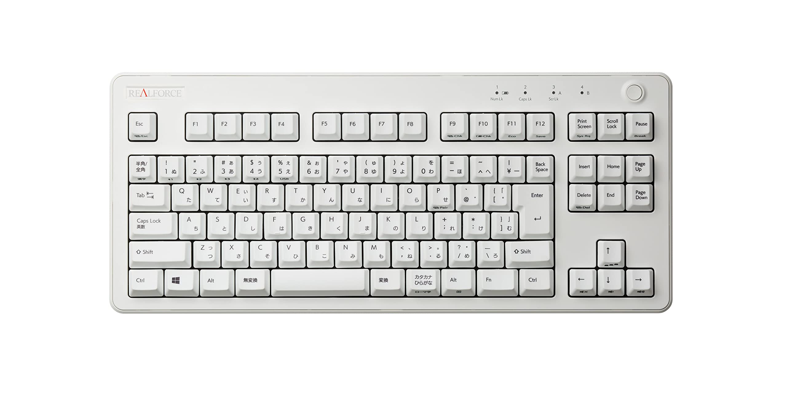 REALFORCE R3 キーボード ハイブリッド テンキーレス 30g 日本語配列 ホワイト R3HC23