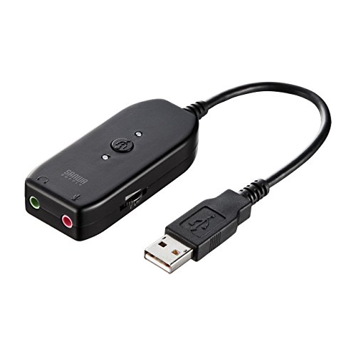 サンワサプライ USBオーディオ変換アダプタ 3.5mmステレオミニプラグ-USB A MM-ADUSB3 サンワサプライ USBオーディオ変換アダプタ 3.5mmステレオミニプラグ-USB A MM-ADUSB3