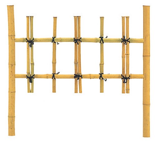 タカショー エコランド 天然竹 四ツ目ワンタッチ垣フェンス ミニ 幅60cm×高さ55cm×厚さ6cm