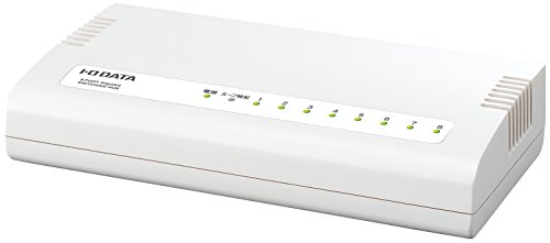 アイ・オー・データ スイッチングハブ 8ポート lanハブ 10/100/1000Mbps 対応 ギガビット 省電力機能搭載 マグネット付属 日