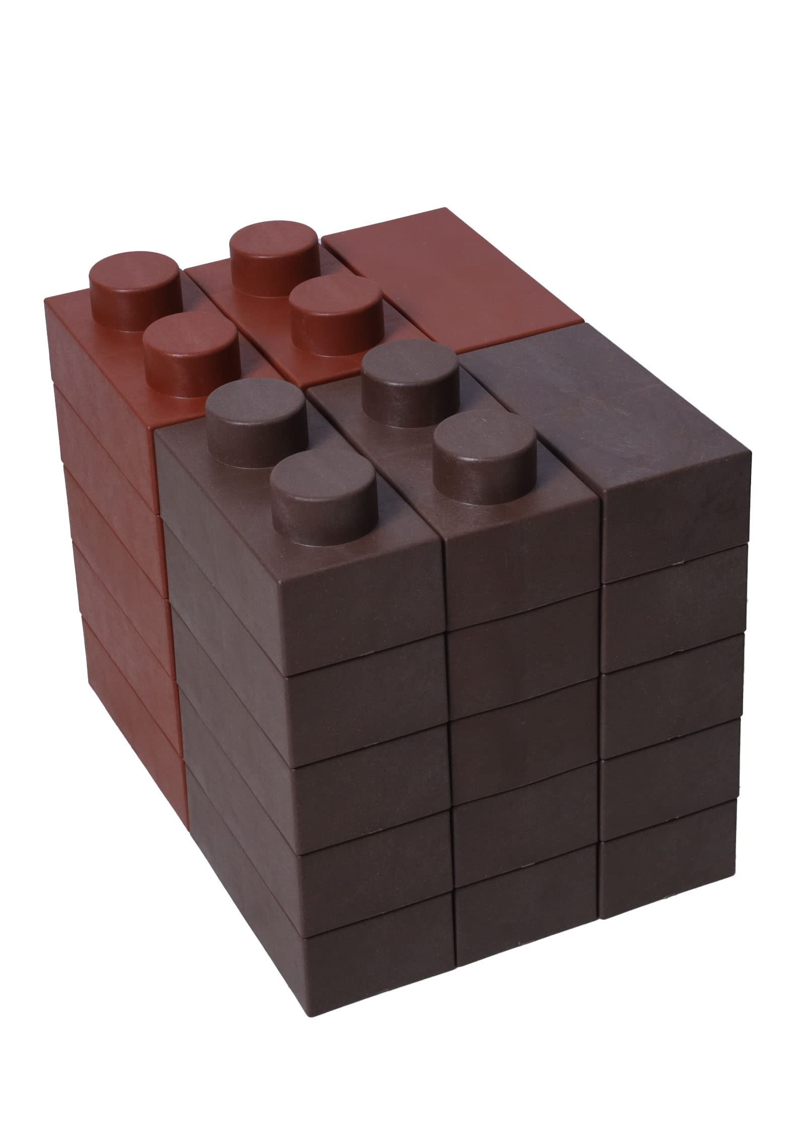 Brick - YPC 日本製 レンガ ブロック ガーデニング 花壇 園芸 軽量 レンブロック ガーデン キット 30個 セット レンガ ベンガラ