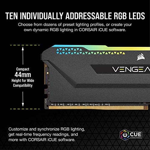 Corsair DDR4-3200MHz �ǥ����ȥå�PC�� ���� VENGANCE RGB PRO SL���꡼�� 128GB [32GB��4
