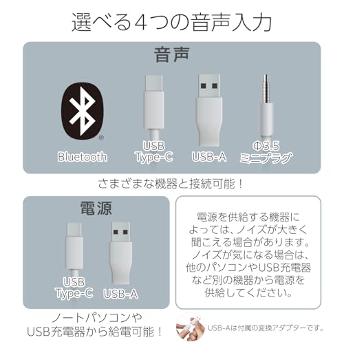 ���쥳�� PC���ԡ����� USB���� ����� usb C/USB-A/Bluetooth/3.5mm�ߥ˥ץ饰��³ 4.4W �ܥ�塼�ॳ��ȥ�