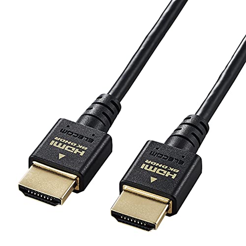 エレコム HDMI 2.1 ケーブル スリム ウルトラハイスピード 1.5m 【Ultra High Speed HDMI Cable認証品】