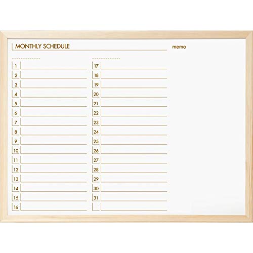 ナカバヤシ ウッドスケジュールボード W620×H470mm SBM-E6247