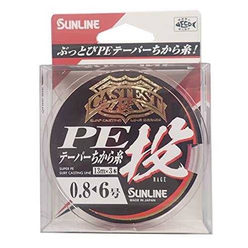 サンライン(SUNLINE) PEライン CASTEST PEテーパーちから糸 投 13m×3 0.8-6号 レッド