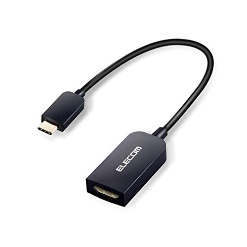 エレコム 映像変換アダプタ 変換ケーブル 【 Type-C to HDMI 4K2K対応 】 【iPhone15 対応検証済】 ブラック MPA