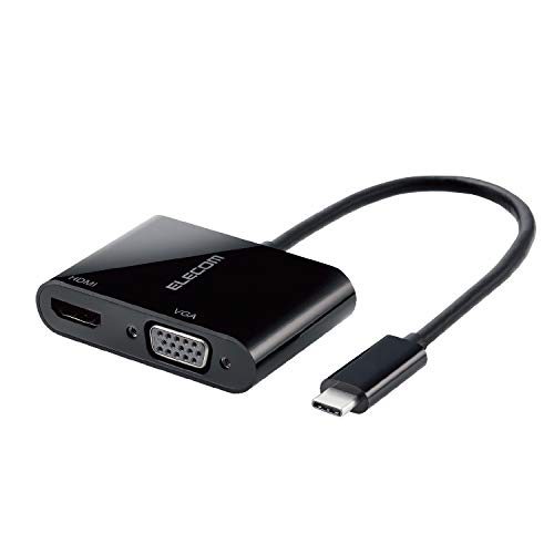 エレコム ドッキングステーション USB-C HDMI 変換 TYPE-C - HDMI & VGA ( D-sub15ピン ) 変換アダプタ