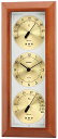 エンペックス気象計 温度湿度計 ウェザータイム 壁掛け用 日本製 ブラウン TM-726 28.5x12x3.8cm