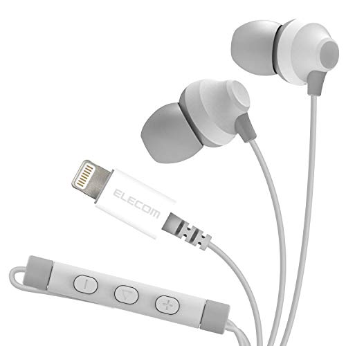 エレコム イヤホン Lightning ライトニング iPhone 10mmドライバ Fast Music F12Cシリーズ マイク付き ホワイ エレコム イヤホン Lightning ライトニング iPhone 10mmドライバ Fast Music F12Cシリーズ マイク付き ホワイ