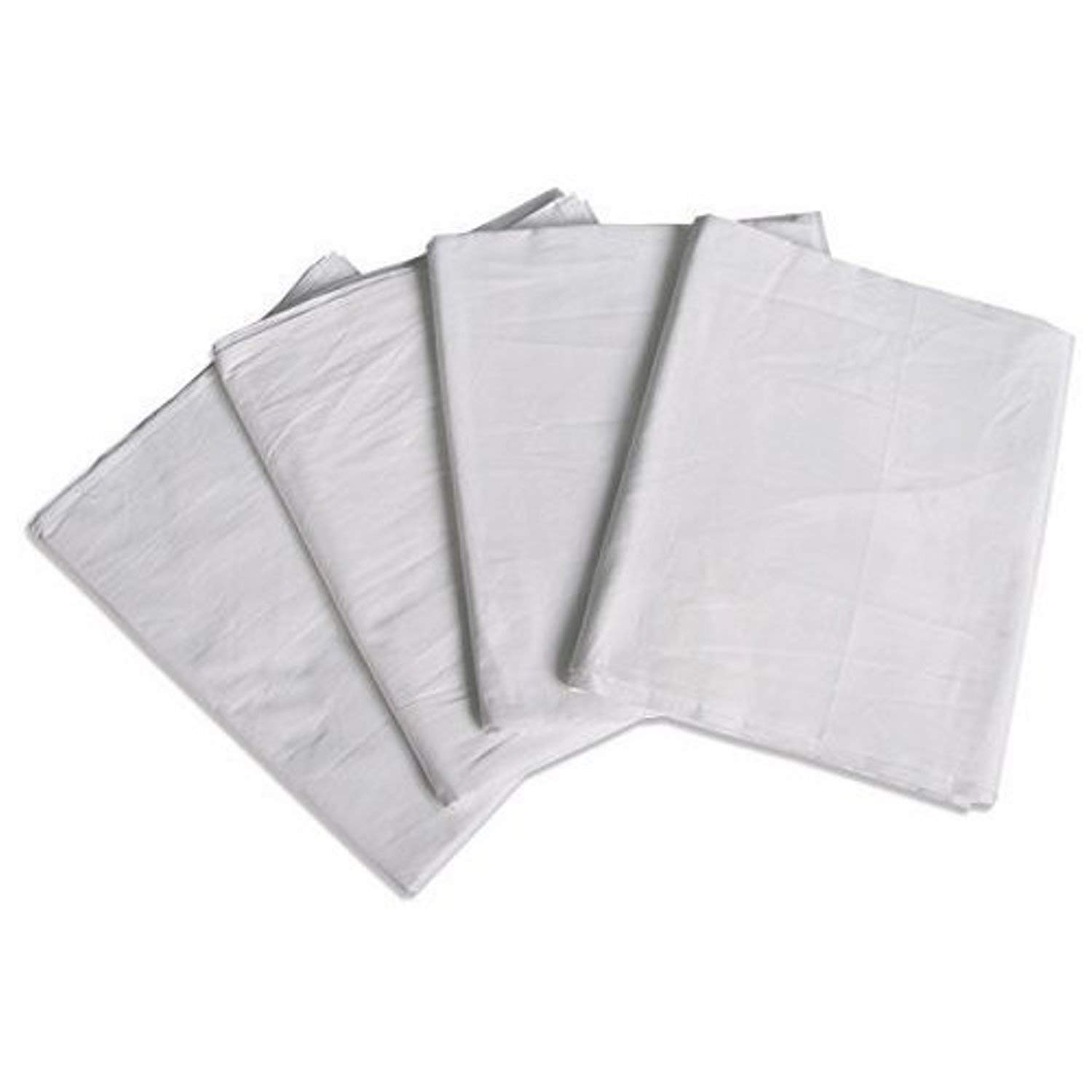 業務用 フラットシーツ (小分け売り) 【4点セット】 敷布団用 綿100% シングルサイズ ホワイト (150cm×..