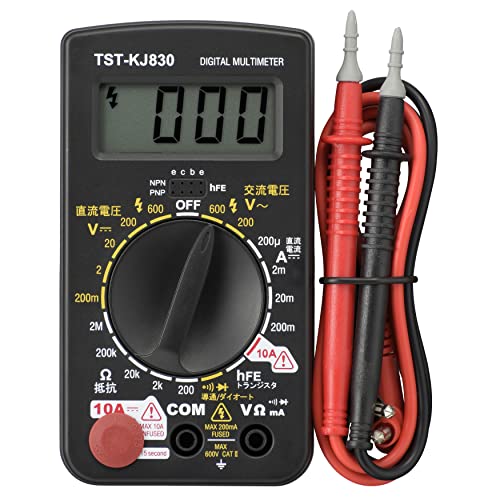 Rakuten - オーム(OHM) デジタルテスター 普及型 大型ロータリースイッチ トランジスターチェック機能付き オーム電機 TST-KJ830 08-128